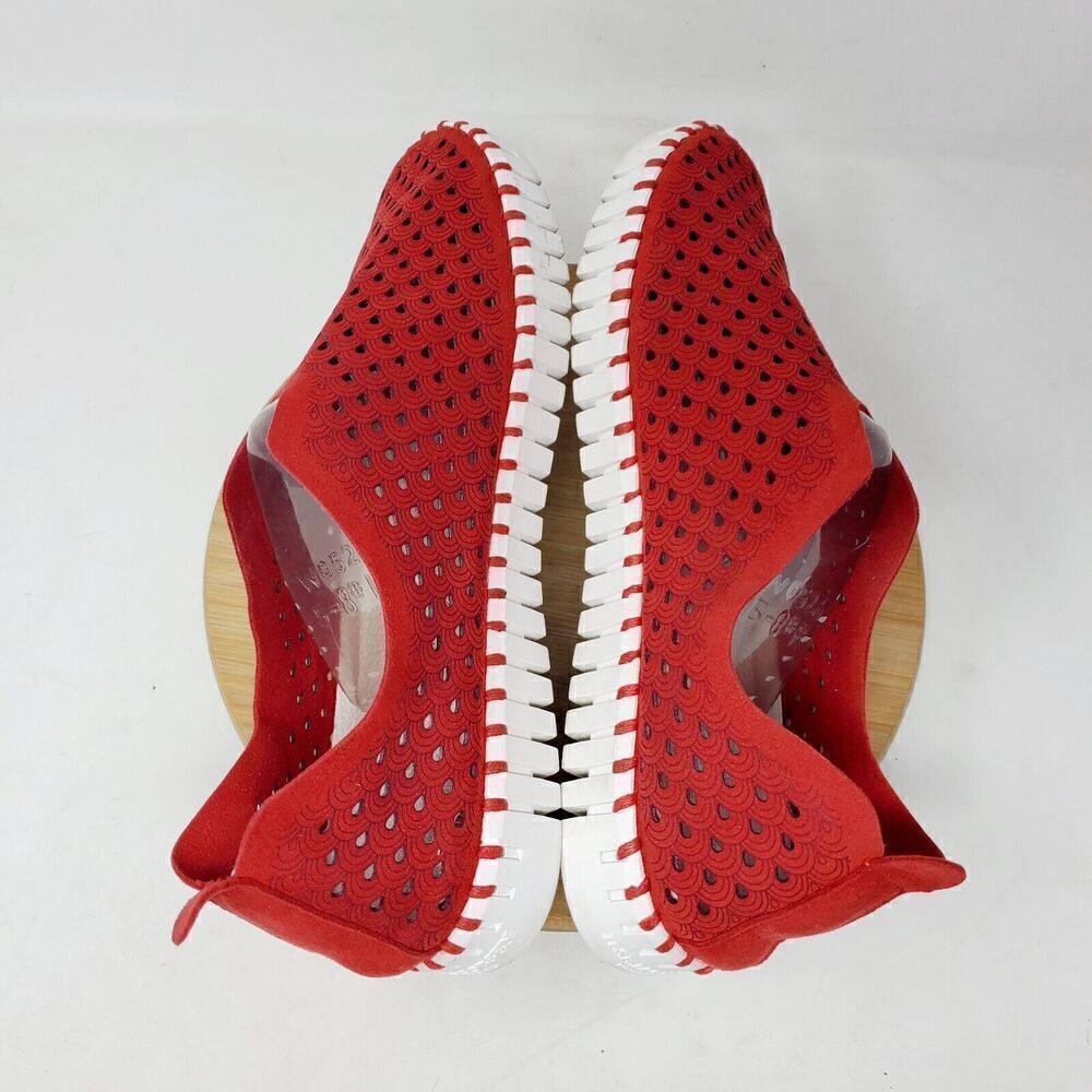 Ilse Jacobsen Tulip 139 Shoes Womens 41‎ Red Slip On Loafer Sneaker - Picture 9 of 11